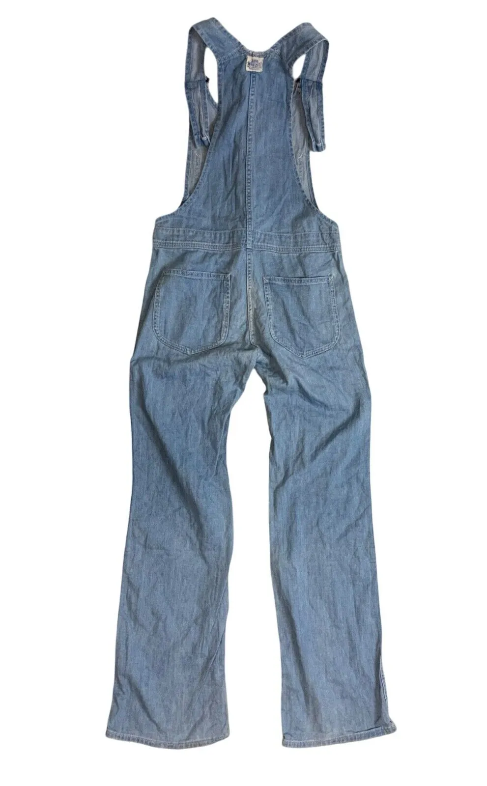 LEE WHIZIT UNION MADE SANFORIZED ZIP FRONT DENIM DUNGAREES BIB OVERALLS 30W 32L