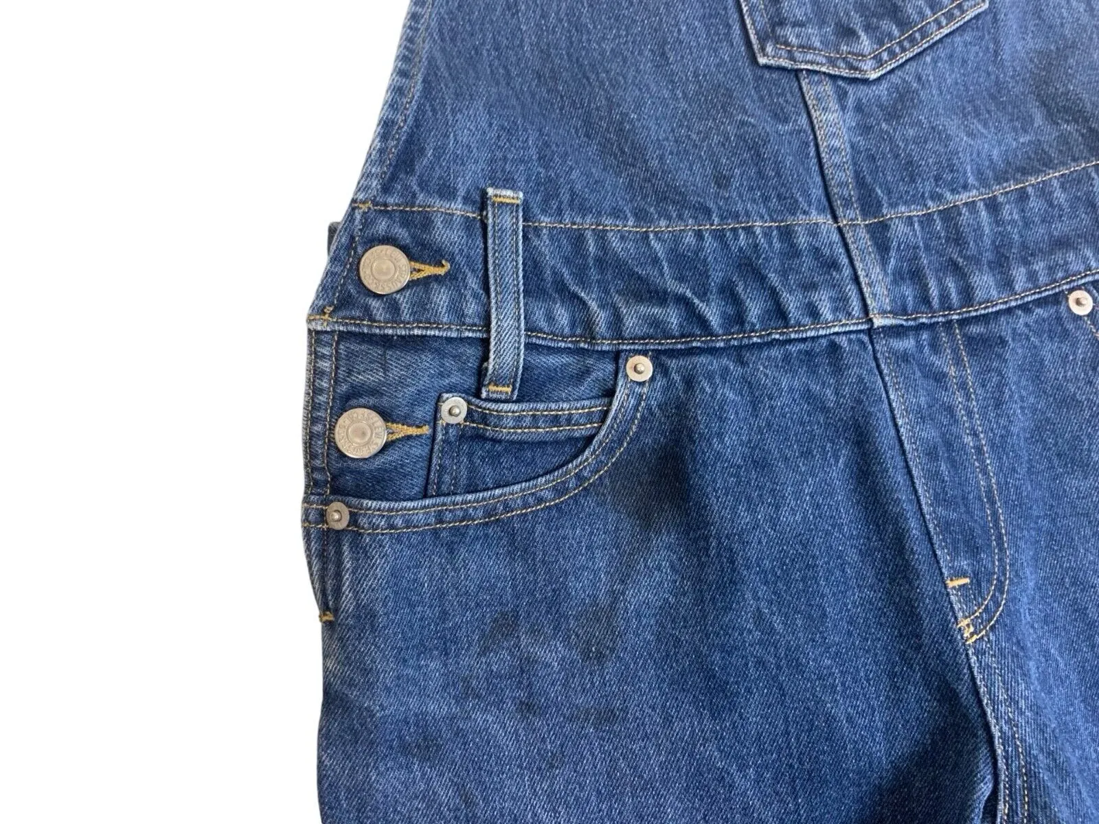 LEVIS RED TAB LOW-BACK SLIM FIT INDIGO DENIM DUNGAREES HEAVYWEIGHT 30’W 27”L