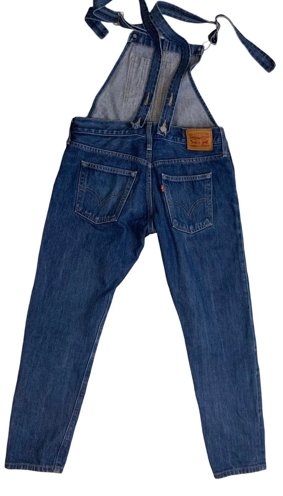 LEVIS RED TAB LOW-BACK SLIM FIT INDIGO DENIM DUNGAREES HEAVYWEIGHT 30’W 27”L