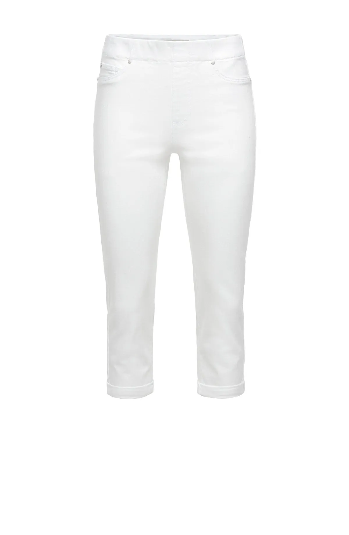 Liverpool Chloe Crop Skinny w/ Rolled Cuff - Bright White