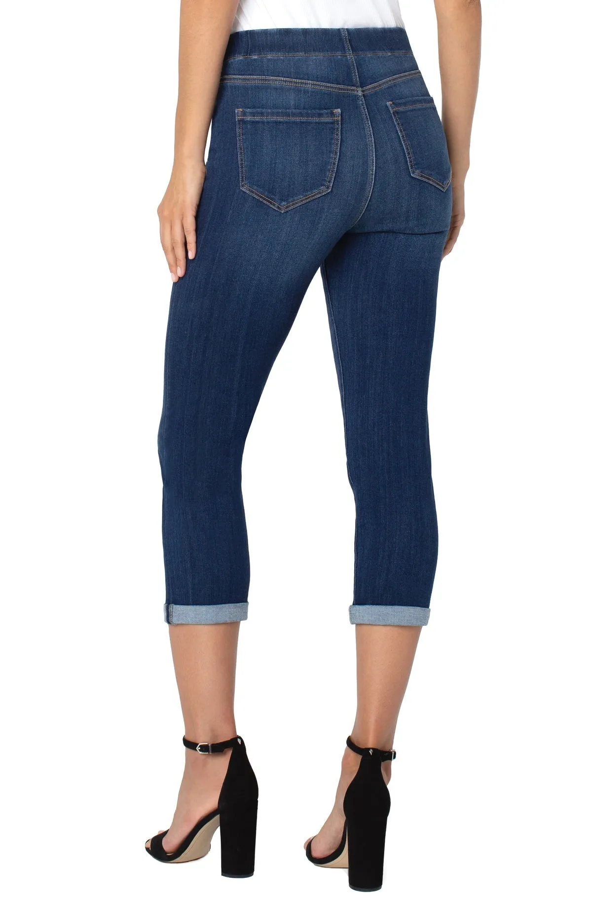Liverpool Chloe Crop Skinny w/Rolled Cuff