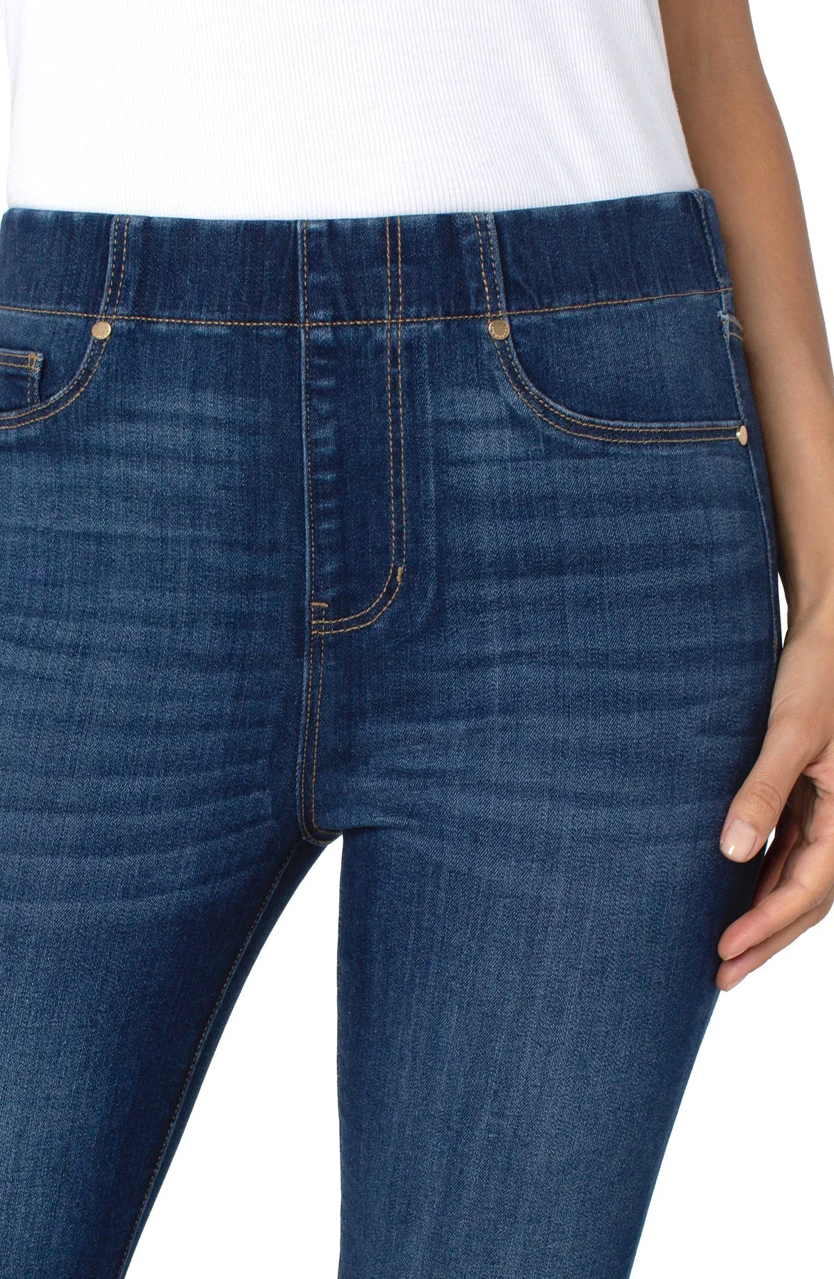 Liverpool Chloe Crop Skinny w/Rolled Cuff