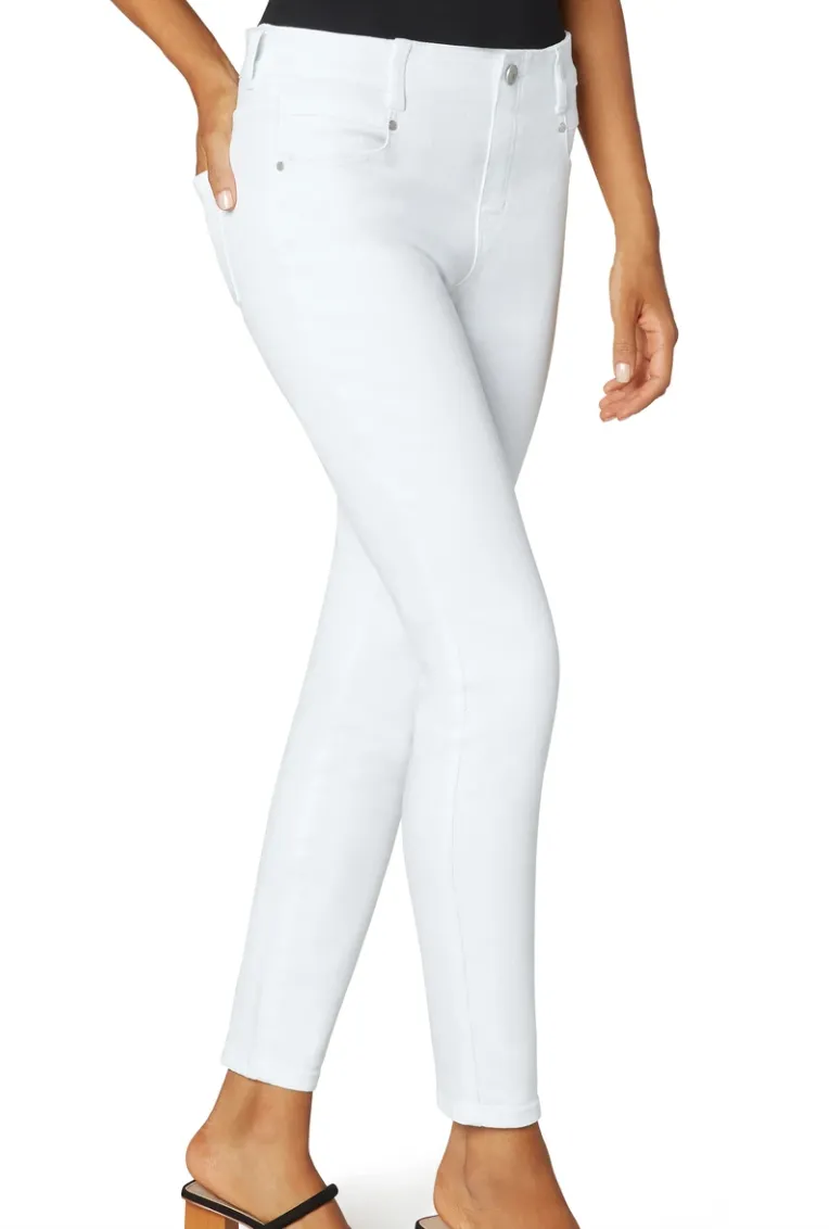 Liverpool Gia Glider Ankle 28" Inseam - Bright White