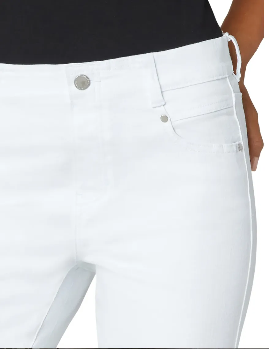 Liverpool Gia Glider Ankle 28" Inseam - Bright White