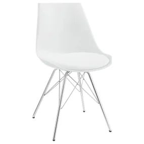 Lowry Contemporary White Dining Chair