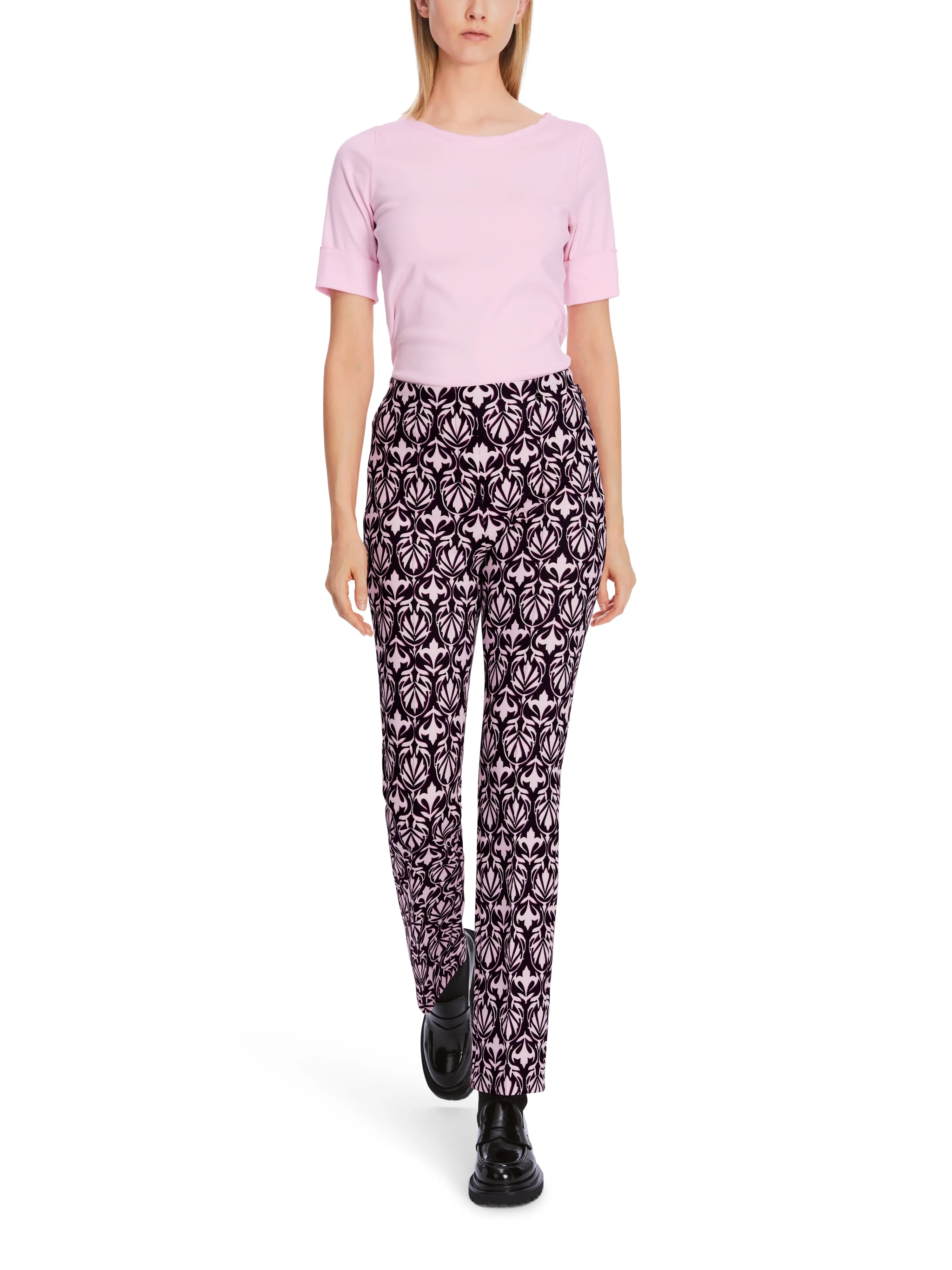 MARC CAIN Rose Printed Leggings
