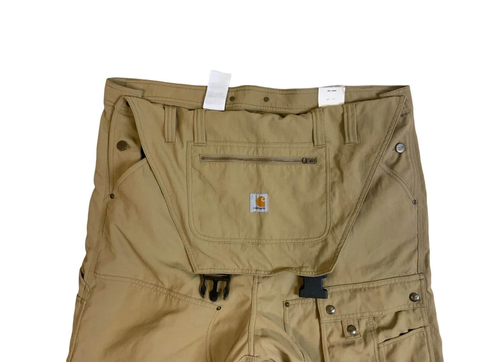 NEW TAGGED CARHARTT ER048 TNS WORKWEAR DUNGAREES PROTECTIVE KNEES 36”W 34”L