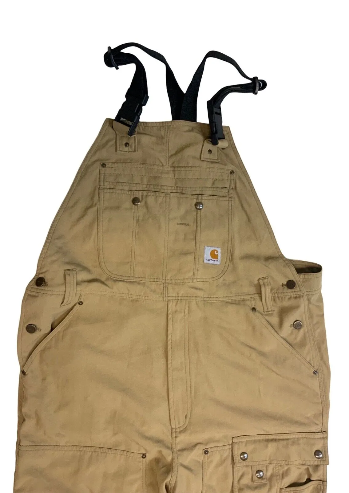 NEW TAGGED CARHARTT ER048 TNS WORKWEAR DUNGAREES PROTECTIVE KNEES 36”W 34”L