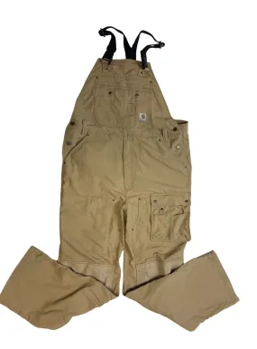 NEW TAGGED CARHARTT ER048 TNS WORKWEAR DUNGAREES PROTECTIVE KNEES 36”W 34”L
