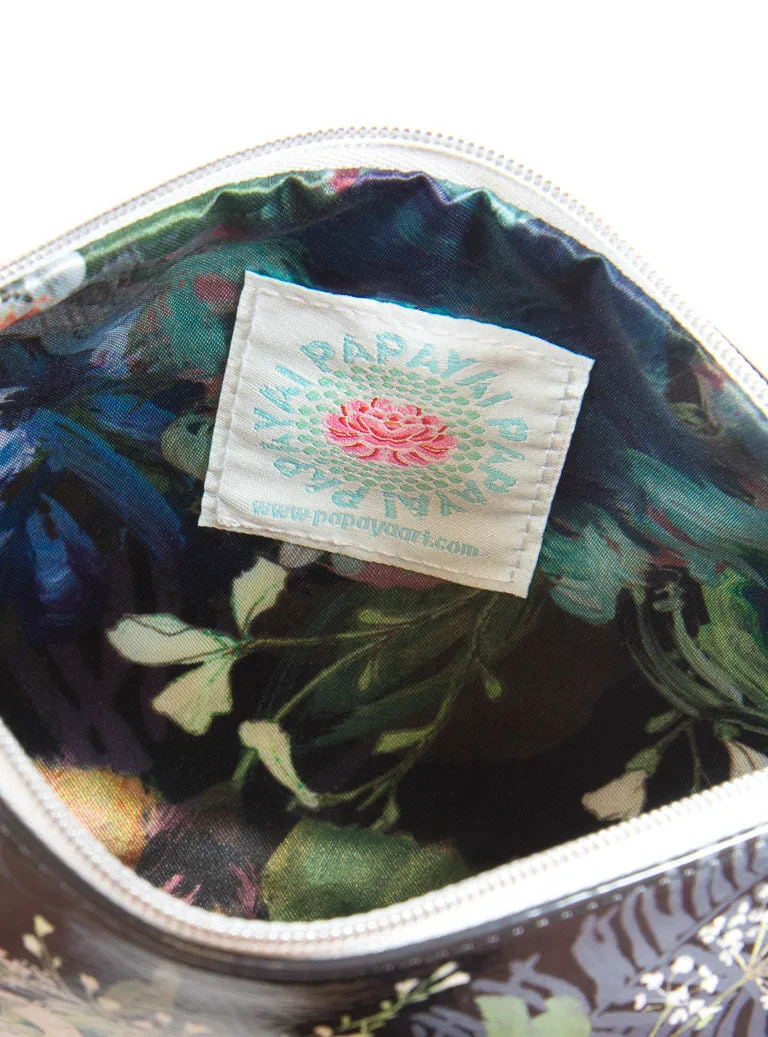 PAPAYA! Art Beauty Bouquet Accessory Pouch Clutch Makeup Bag (10" x 5")