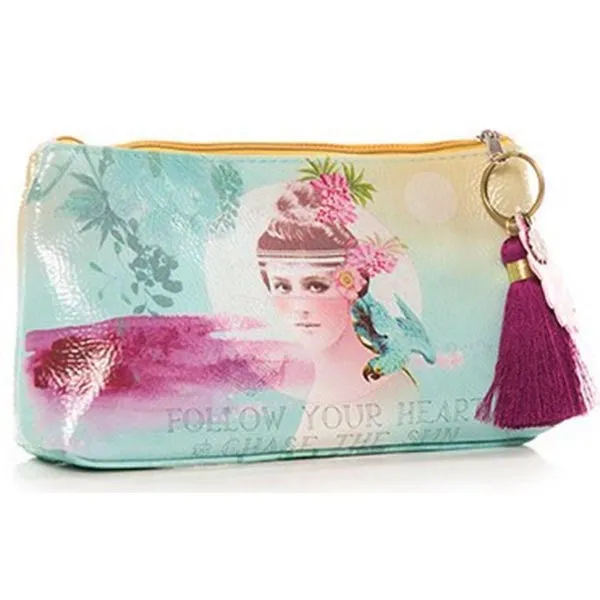 PAPAYA! Art Sun Chaser Accessory Pouch Clutch Makeup Bag (10" x 5")