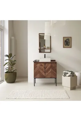 Solid Sheesham Chevron Vanity Unit | Tikamoon Ismaël