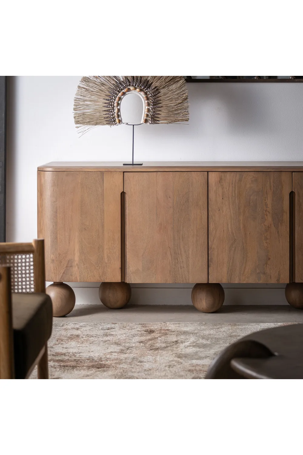 Sphere-Legged Wooden Sideboard | Vical Home Bocksberg