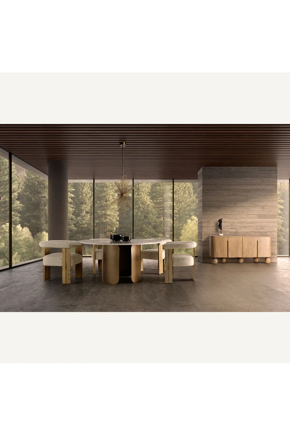 Sphere-Legged Wooden Sideboard | Vical Home Bocksberg
