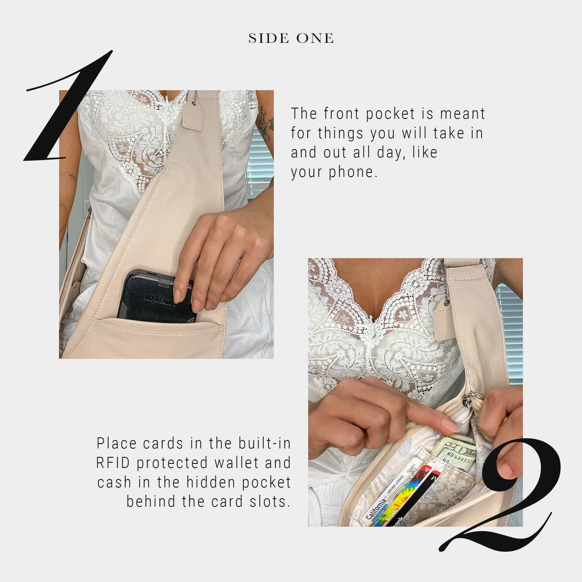 Star Pink Fringe Leather Sash Bag