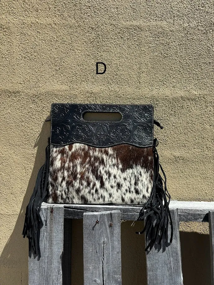 Top Notch Accessories 3074BK Black Cowhide & Tooled Leather Purse