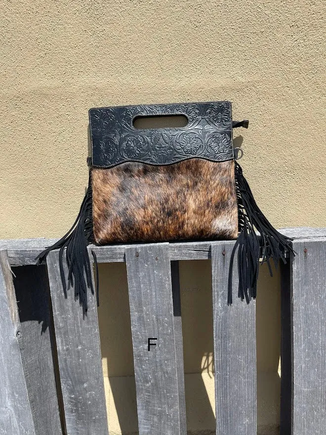 Top Notch Accessories 3074BK Black Cowhide & Tooled Leather Purse