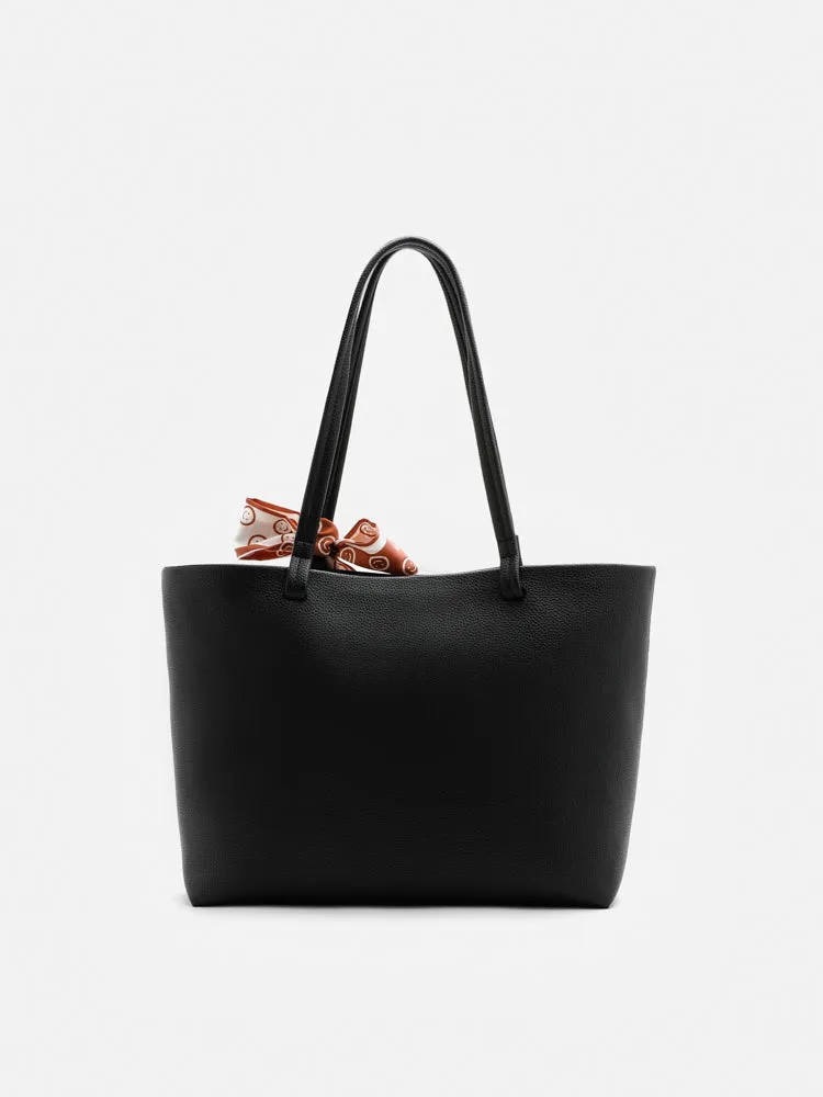 Tote Hand Bag With Scarf
