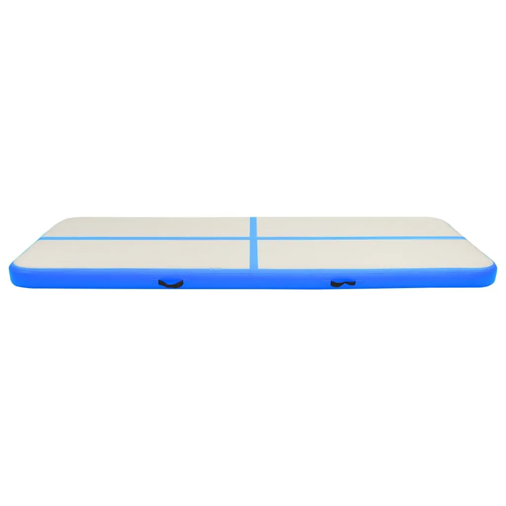 vidaXL Inflatable Gymnastics Mat with Pump 500x100x15 cm PVC Blue