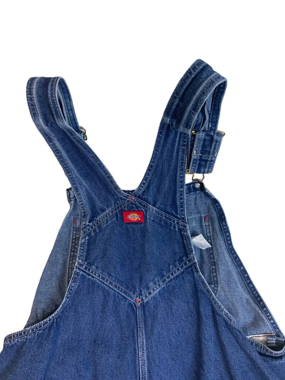 VTG DICKIES DENIM DUNGAREES BIB OVERALLS USA WORKWEAR ROCKABILLY HOT ROD 38”