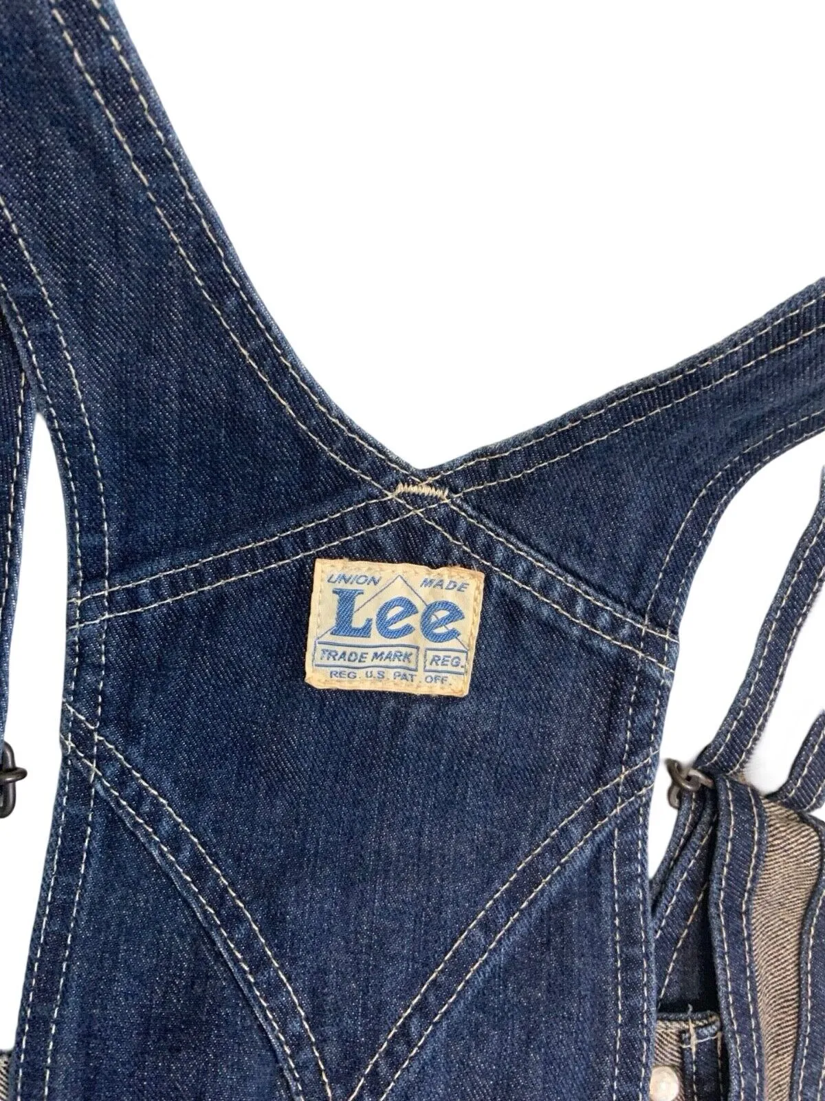 VTG LEE UNION MADE JAPANESE DARK DENIM DUNGAREES ROCKABILLY HOT ROD 32” W 27”L