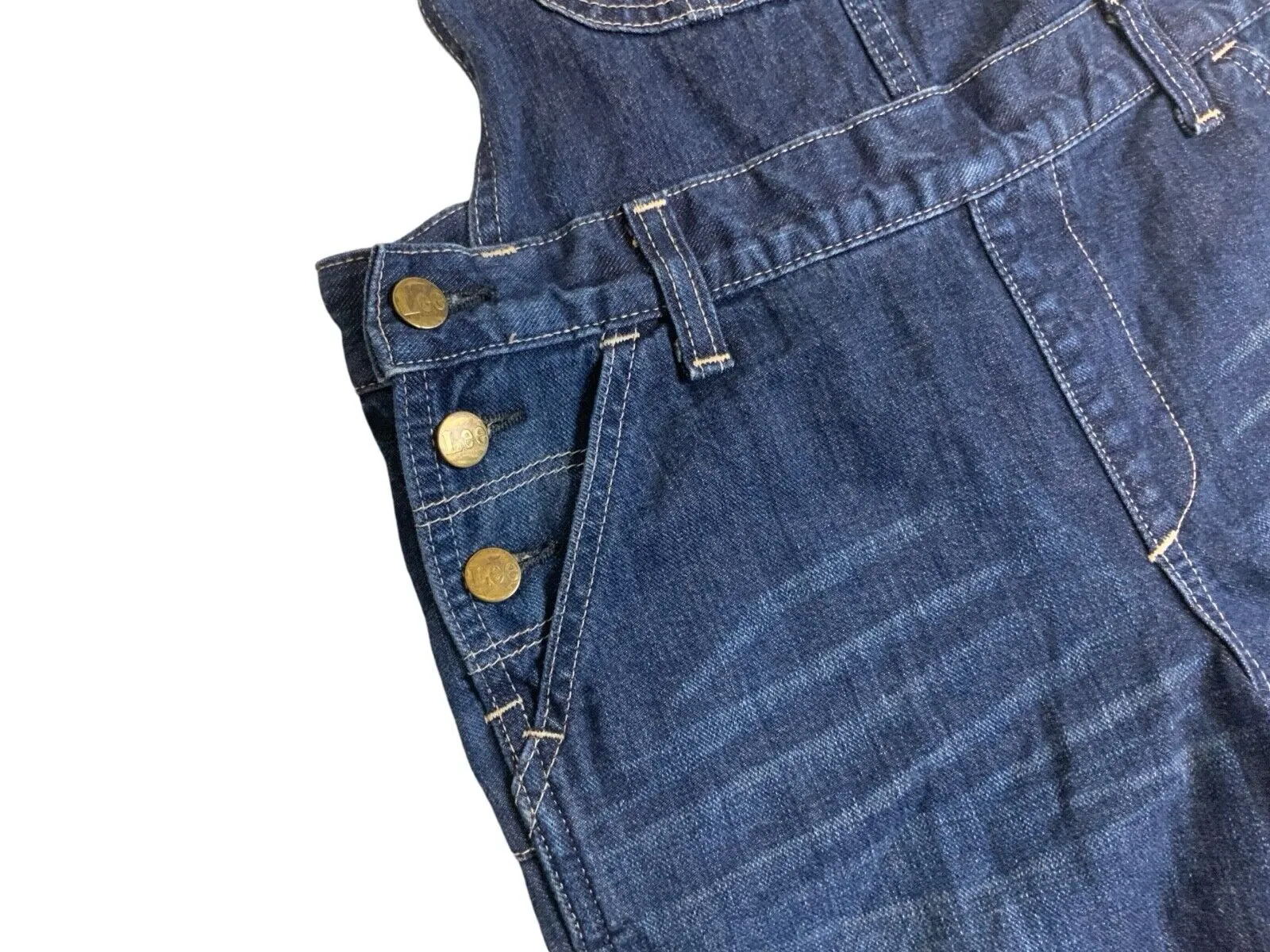 VTG LEE UNION MADE JAPANESE DARK DENIM DUNGAREES ROCKABILLY HOT ROD 32” W 27”L