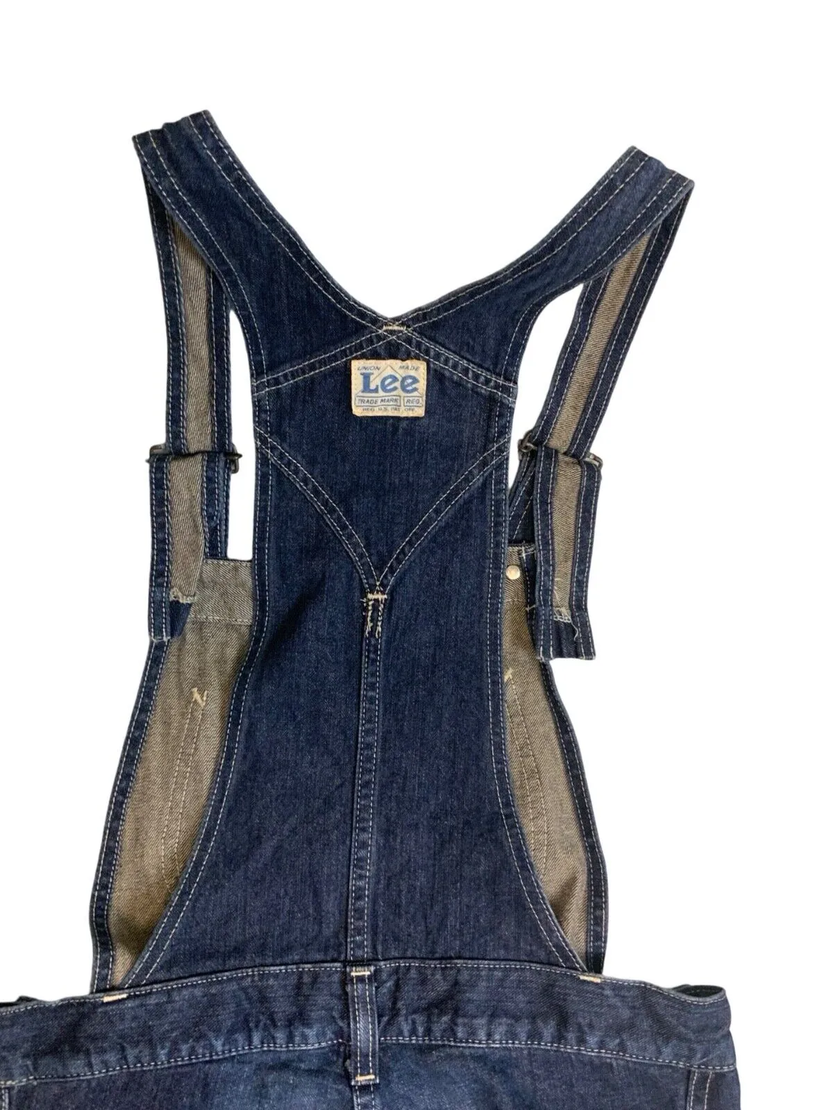 VTG LEE UNION MADE JAPANESE DARK DENIM DUNGAREES ROCKABILLY HOT ROD 32” W 27”L